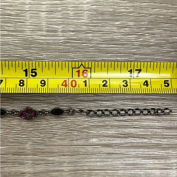 The Grapes and Peonies Rhinestone Studded Multi Color Necklace - Picture 7 of 8